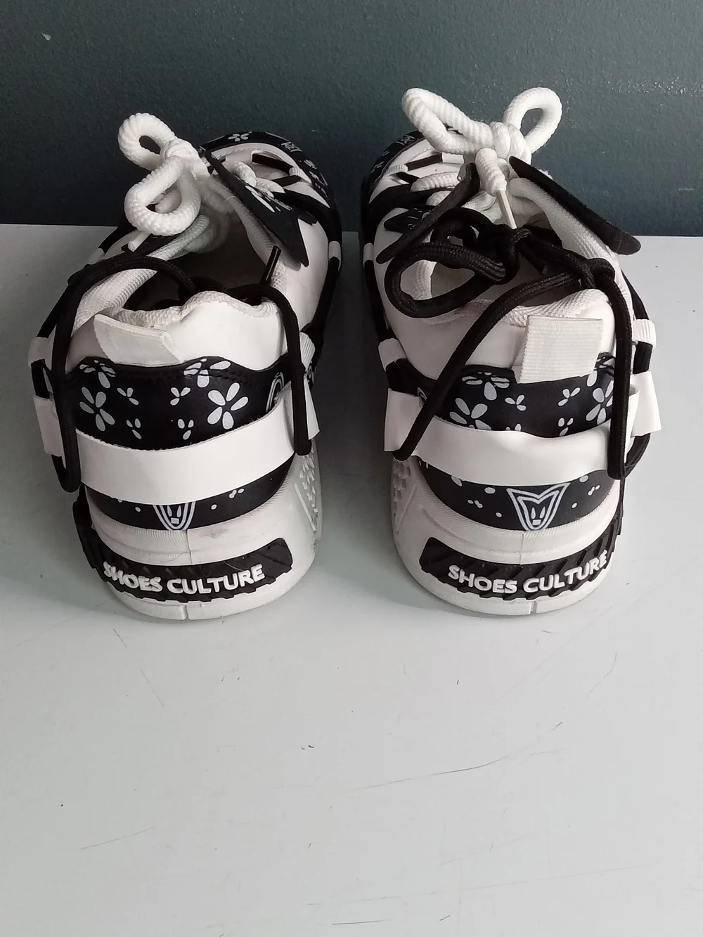 Shoes Culture Bandana Paisley‎ Low Top Sneakers Black White Streetwear Mens 41